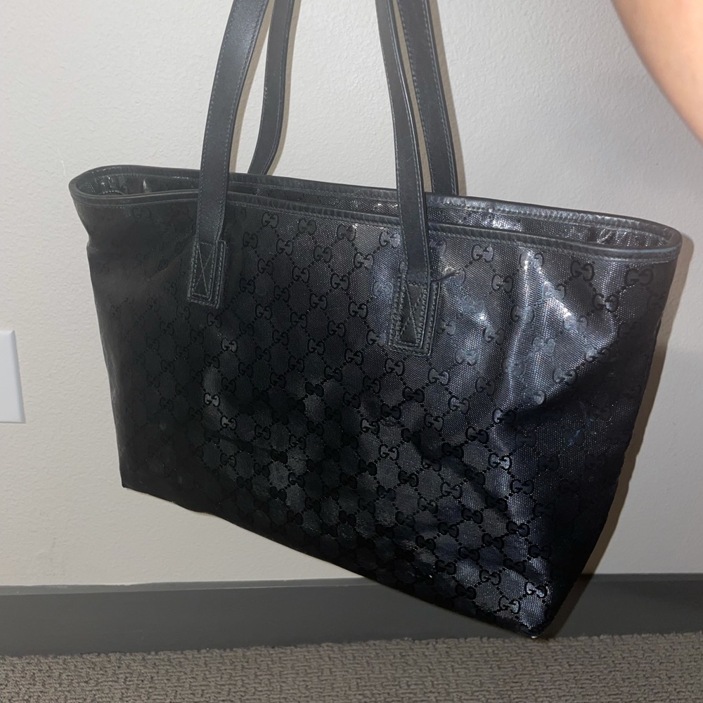 Black Gucci Imprime Tote